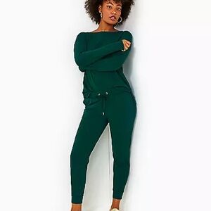 Lilly Pulitzer Dark Green Long Sleeve Top & Pants Set